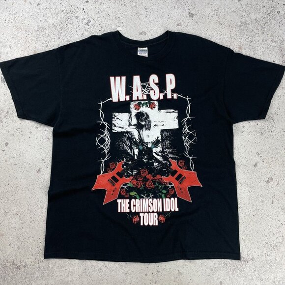 WASP The Crimson Idol Tour Rock Band Tee T-Shirt 166 - Picture 1 of 5